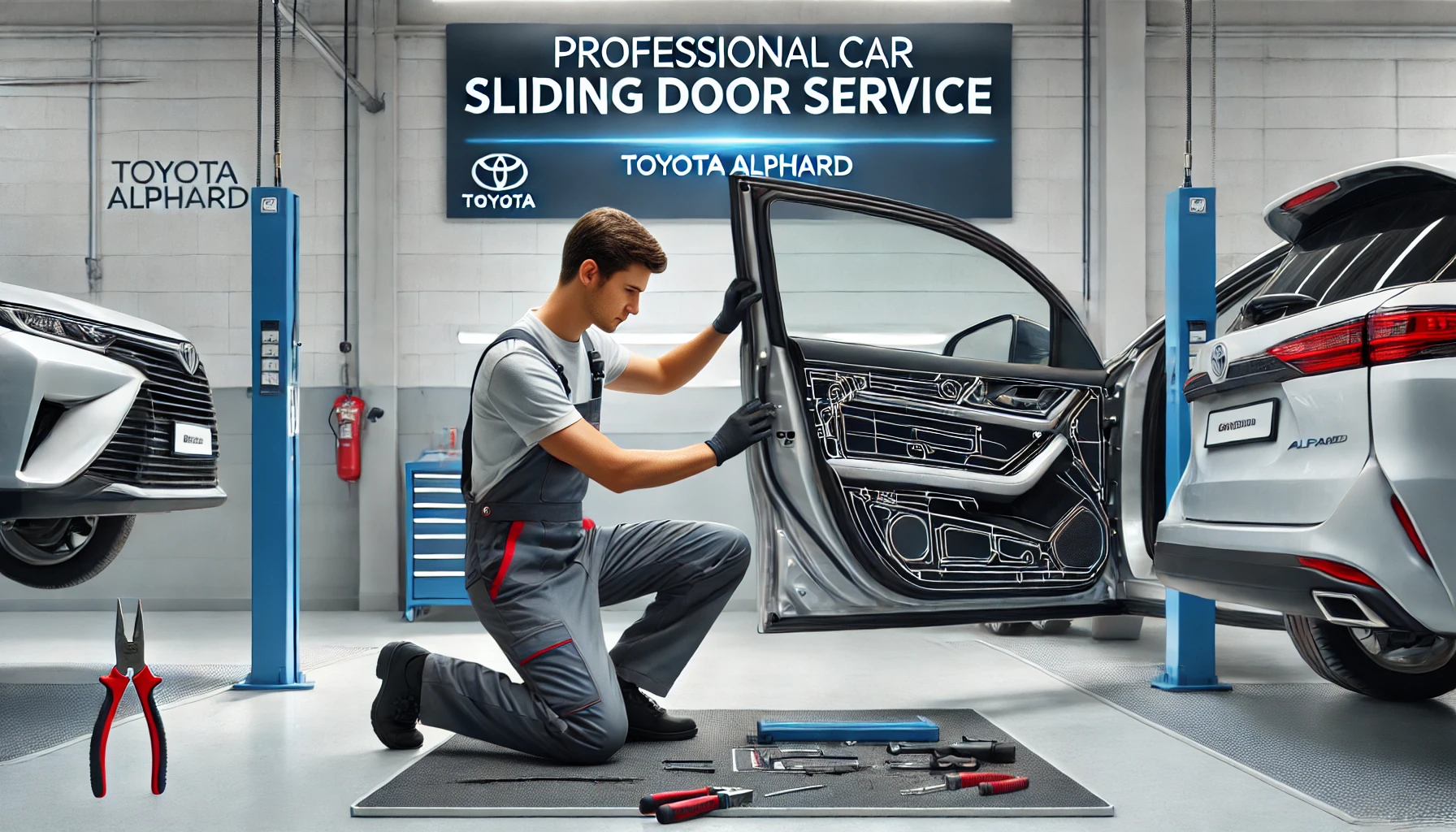 Service Sliding Door Mobil - Bengkel Pintu Geser Mobil Profesional