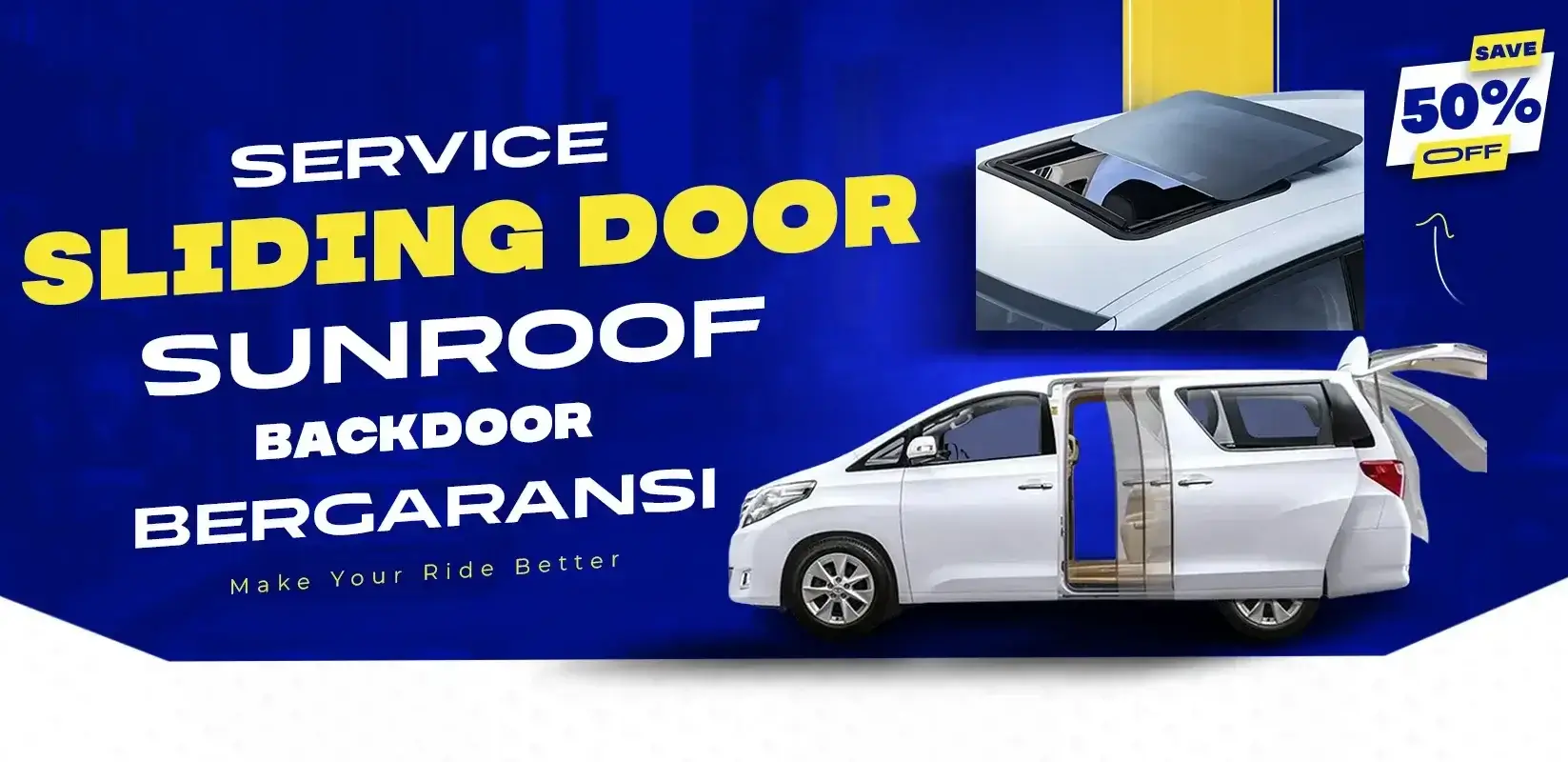 Service sliding door mobil - Service Sunroof Mobil - Service Backdoor Mobil