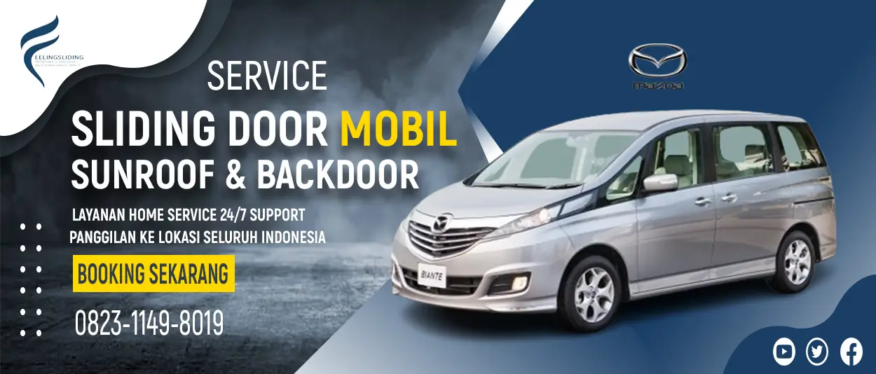 Service Sliding Door Mobil Mazda Biante