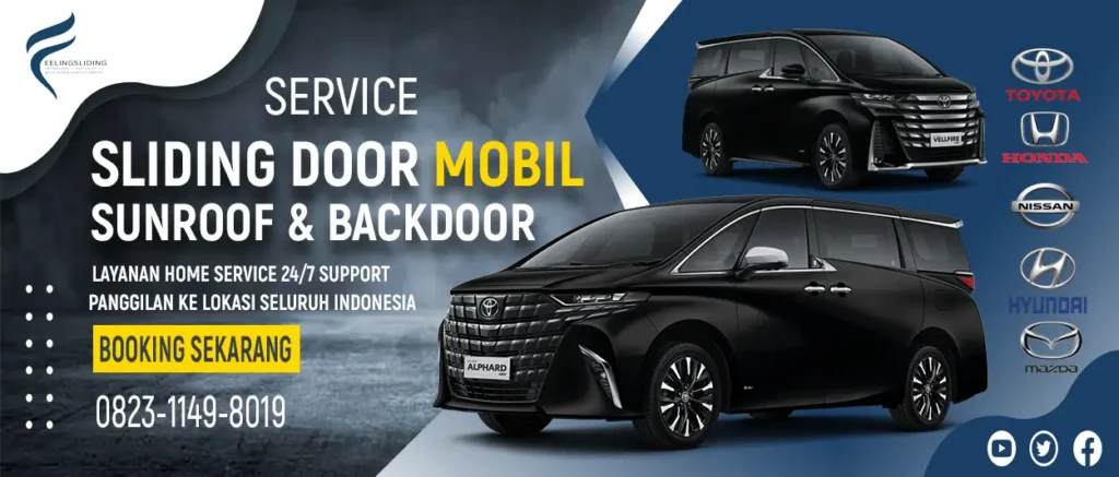 Service Sliding Door Mobil, Sunroof, Backdoor Mobil Feeling