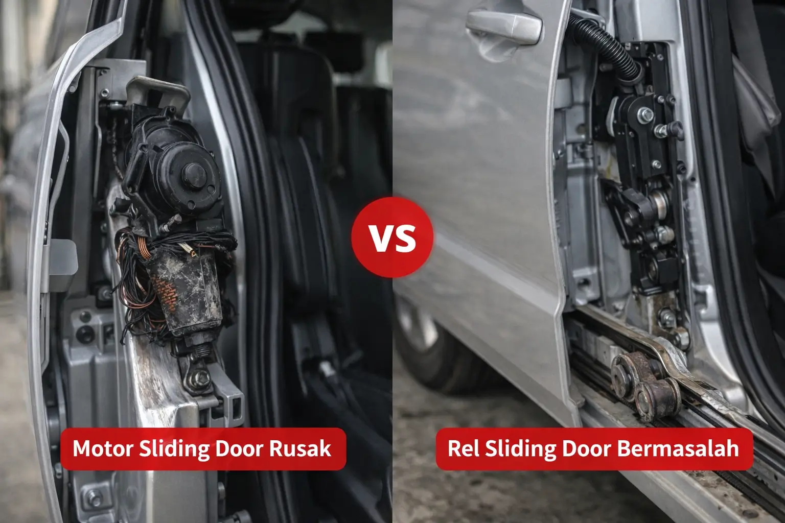 Motor Sliding Door Rusak atau Rel Sliding Door Mobil Ini Bedanya