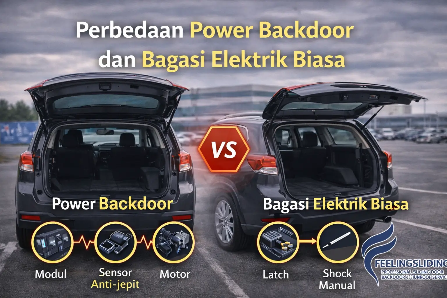 Perbedaan Power Backdoor dan Bagasi Elektrik Biasa