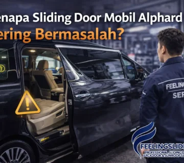 Sliding door mobil Alphard bermasalah saat membuka di bengkel spesialis sliding door mobil
