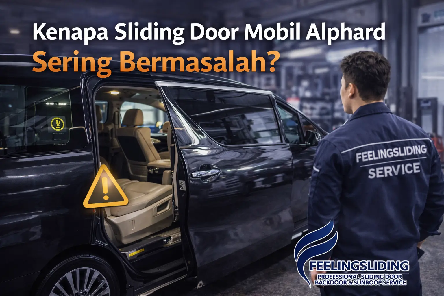 Sliding door mobil Alphard bermasalah saat membuka di bengkel spesialis sliding door mobil