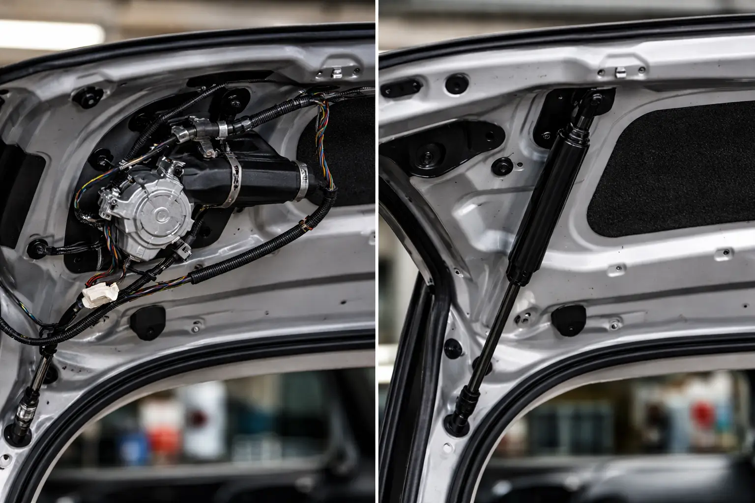 Motor power backdoor dibanding shock manual bagasi