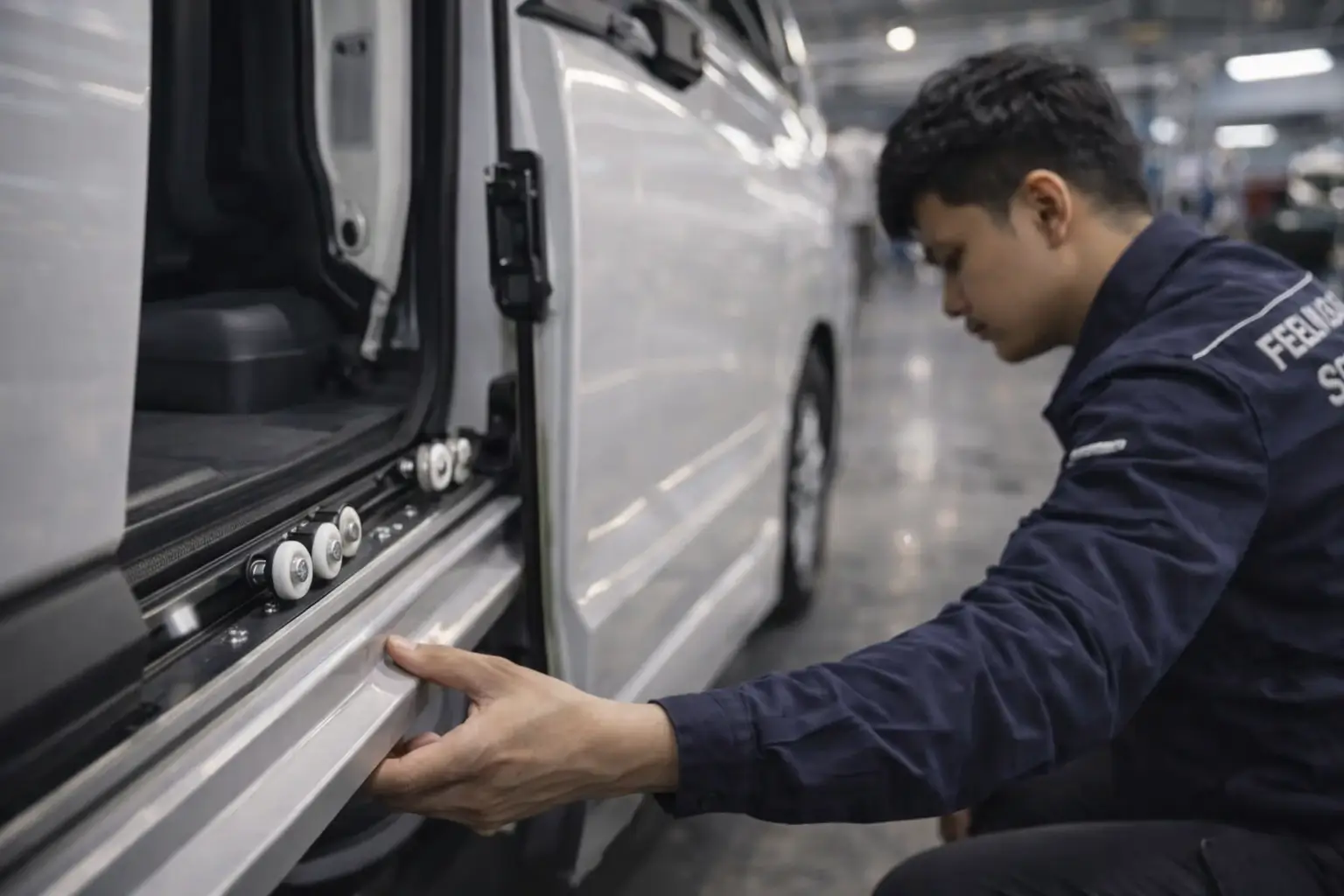 Service sliding door Nissan Serena bunyi kasar saat dibuka