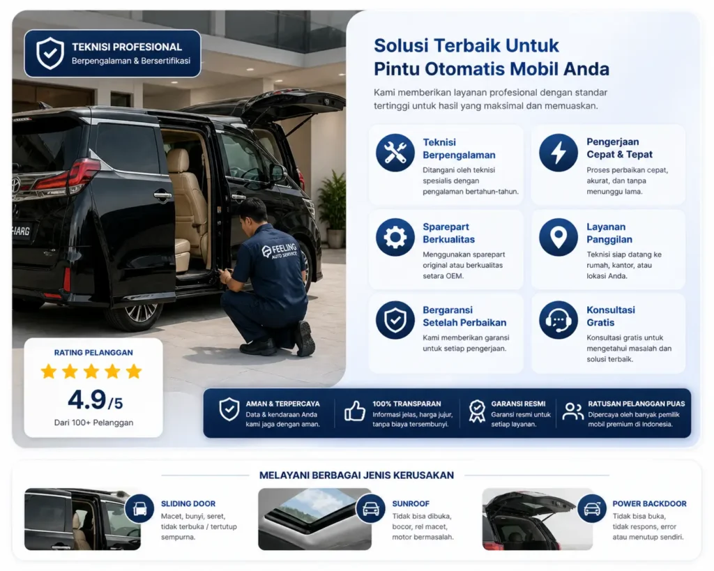 Layanan perbaikan pintu otomatis mobil