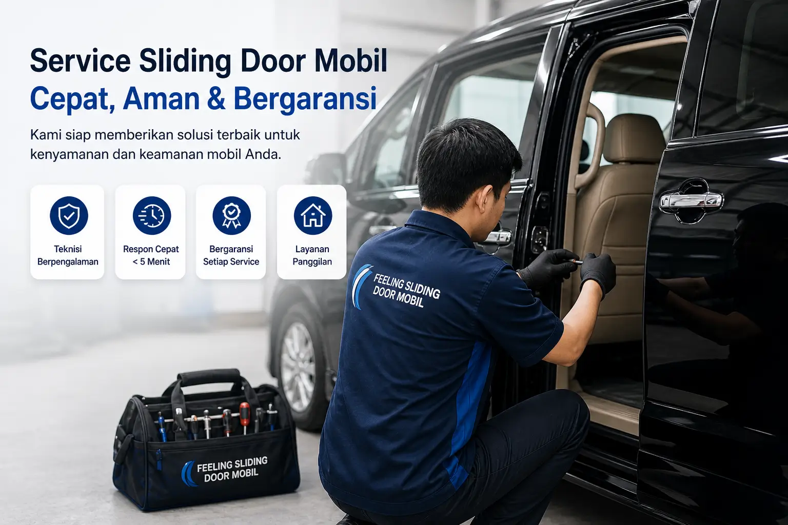 Booking service sliding door mobil