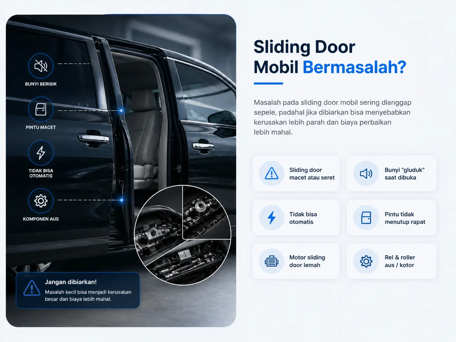 Sliding door mobil bermasalah