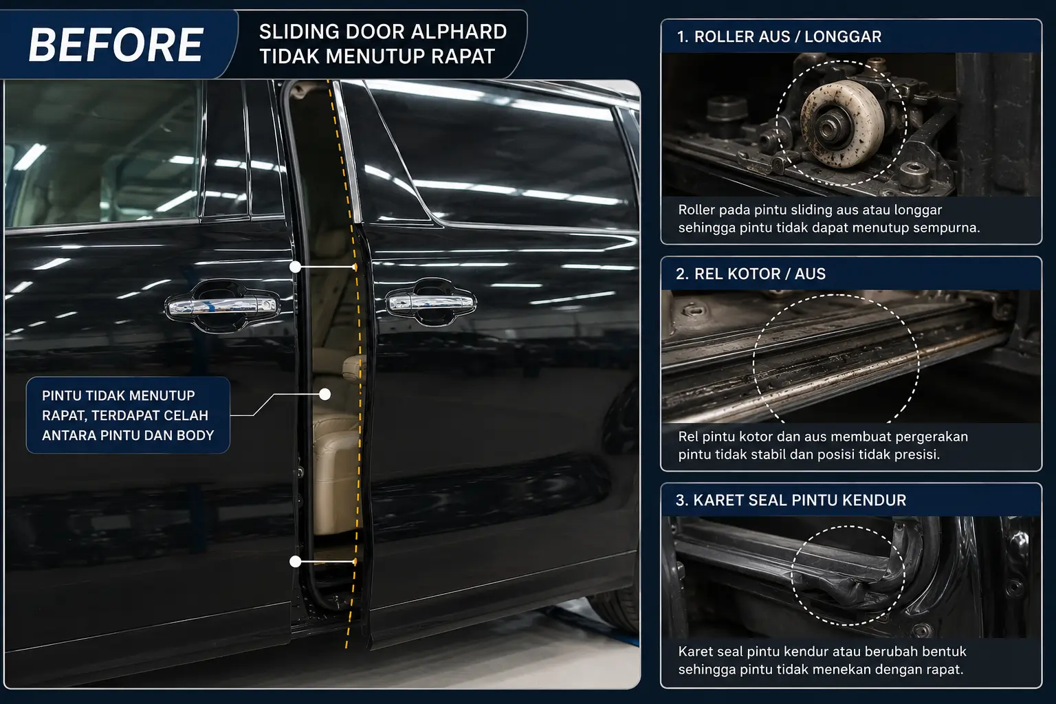 Before Service Sliding Door Alphard