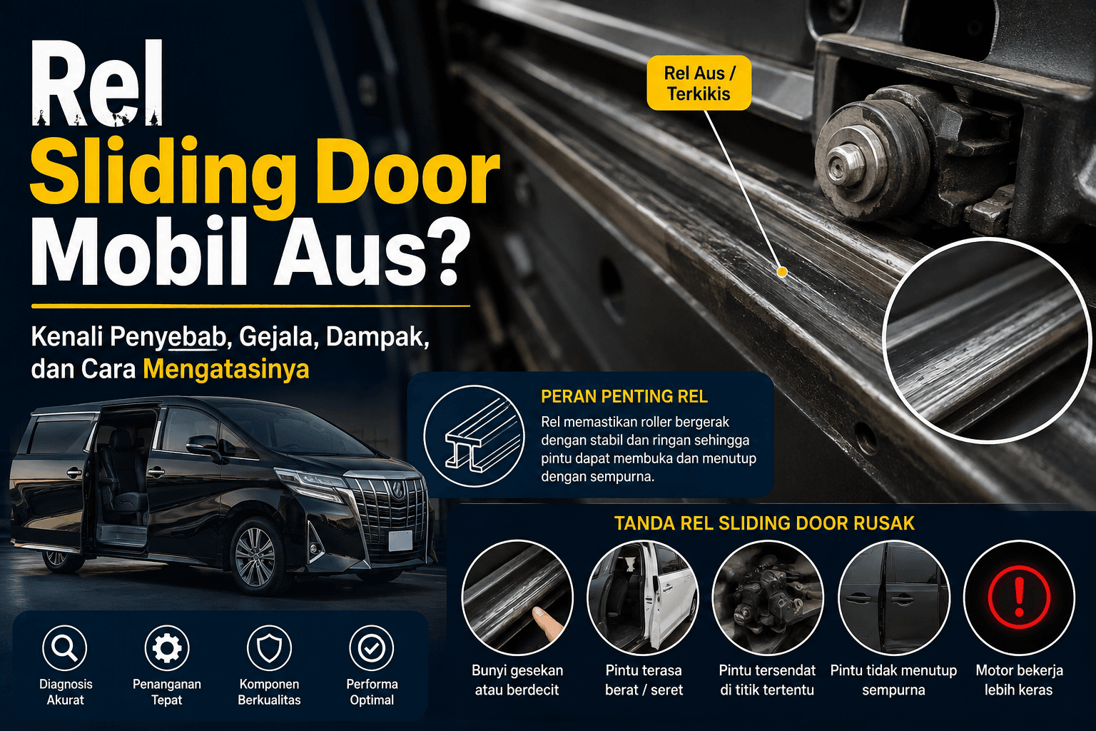 Rel Sliding Door Mobil Aus? Penyebab, Gejala & Cara Atasinya