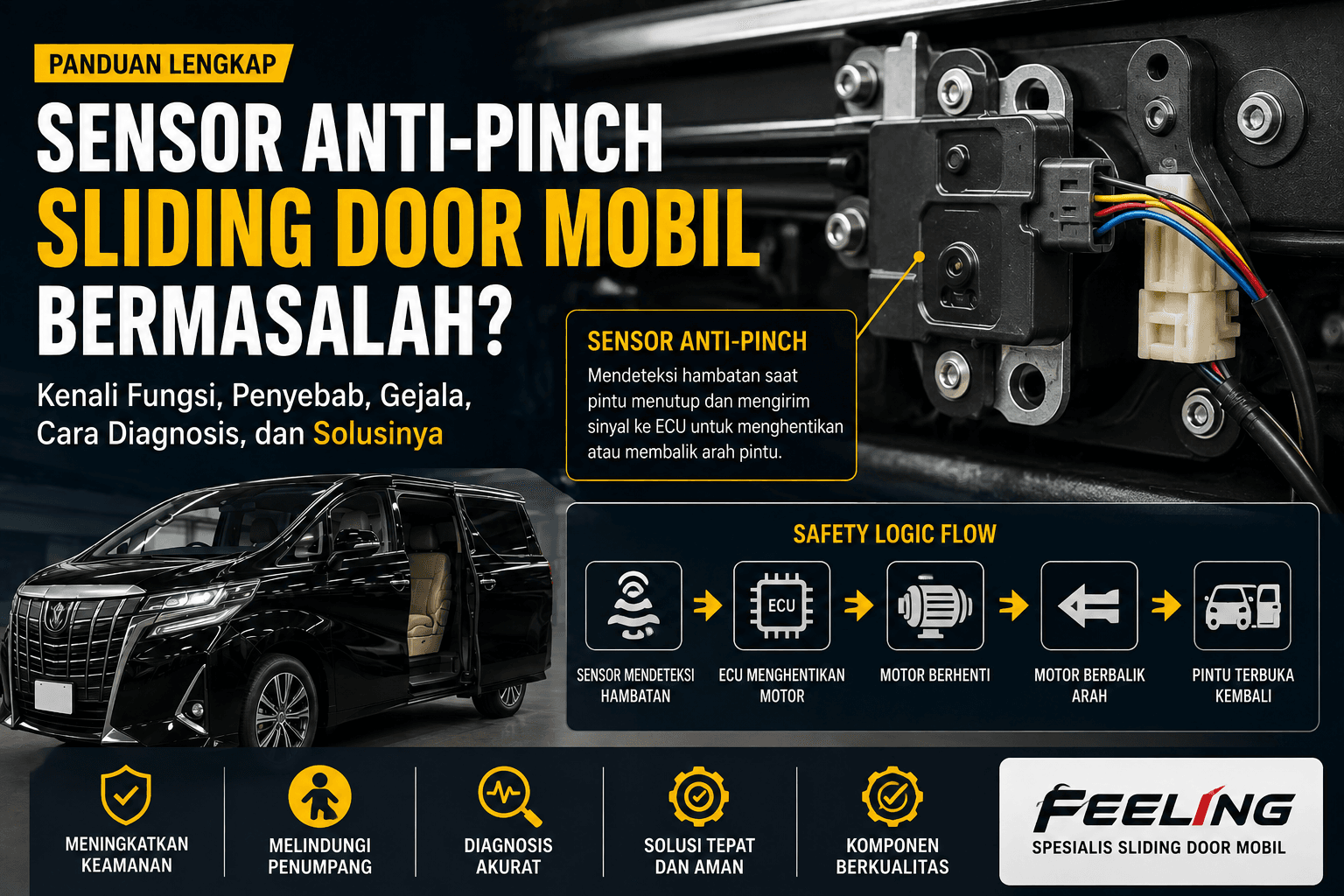Sensor Anti-Pinch Sliding Door Mobil Bermasalah Penyebab & Solusinya