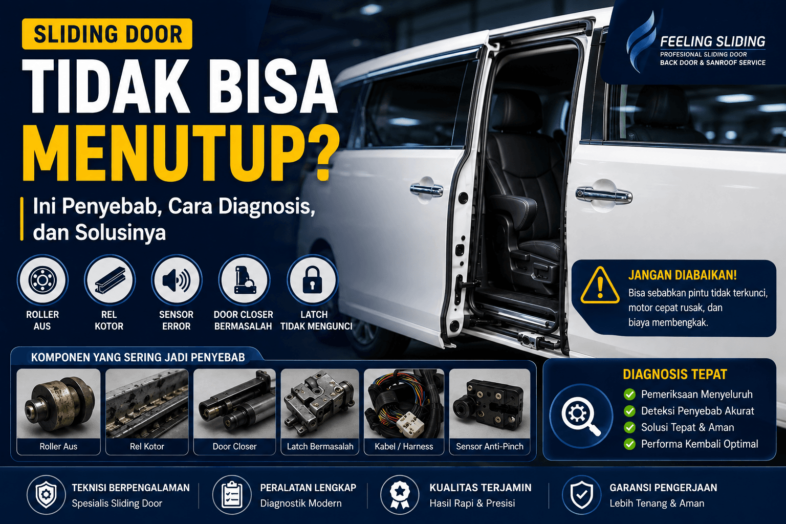 Sliding Door Tidak Bisa Menutup