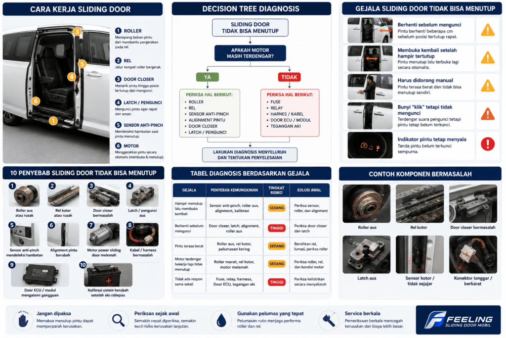 cara kerja sliding door mobil
