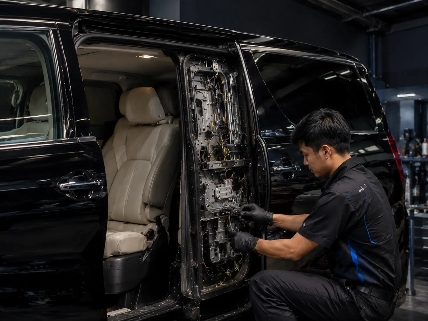 Pemeriksaan dan diagnosis sliding door Toyota Alphard