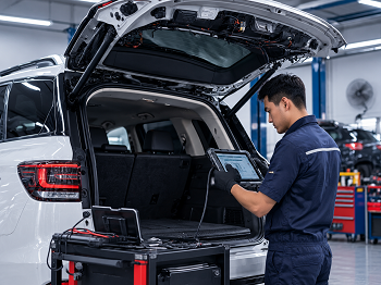 Pemeriksaan sistem elektrikal pada mekanisme pintu mobil